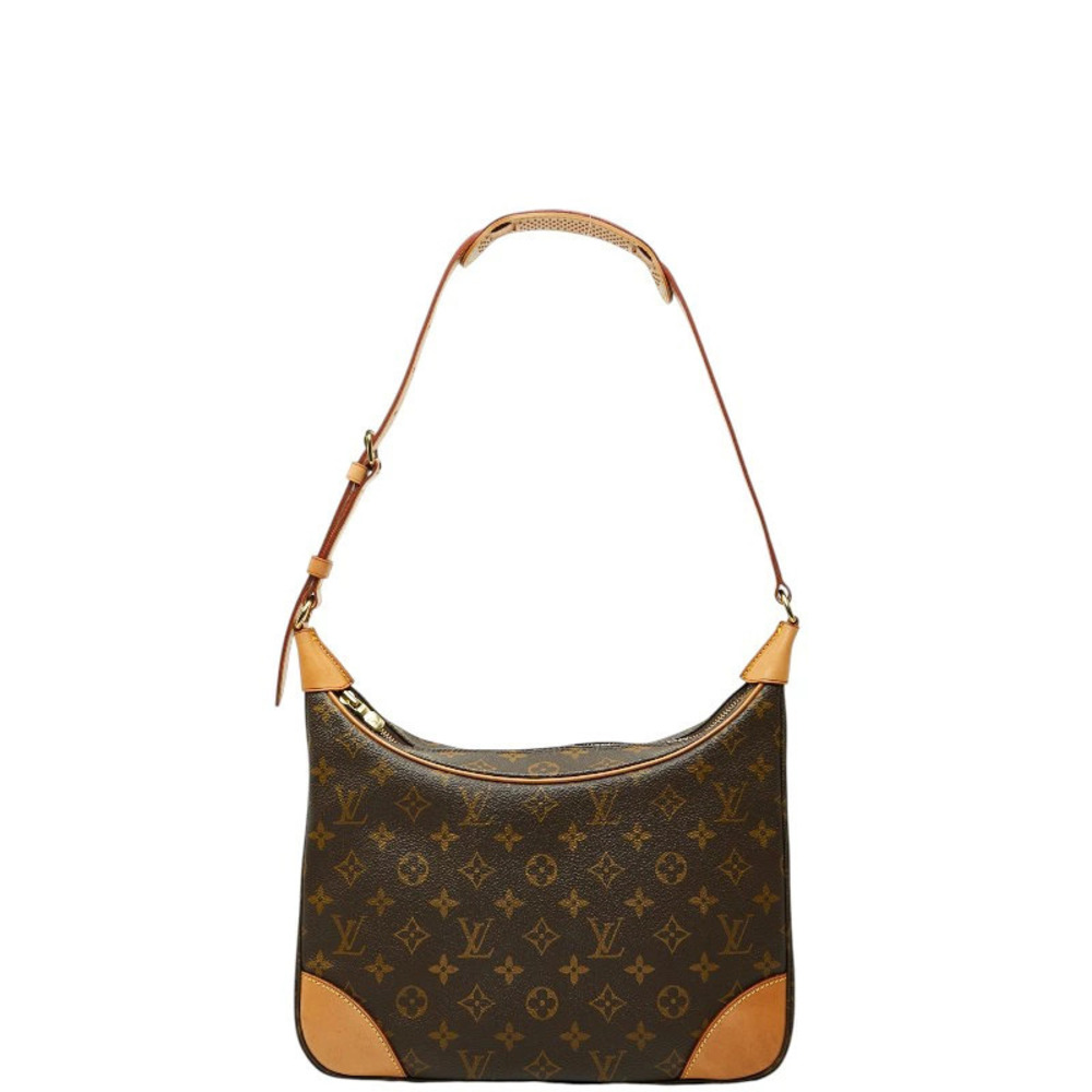 Louis Vuitton Monogram Boulogne Hobo Bag Brown Leather